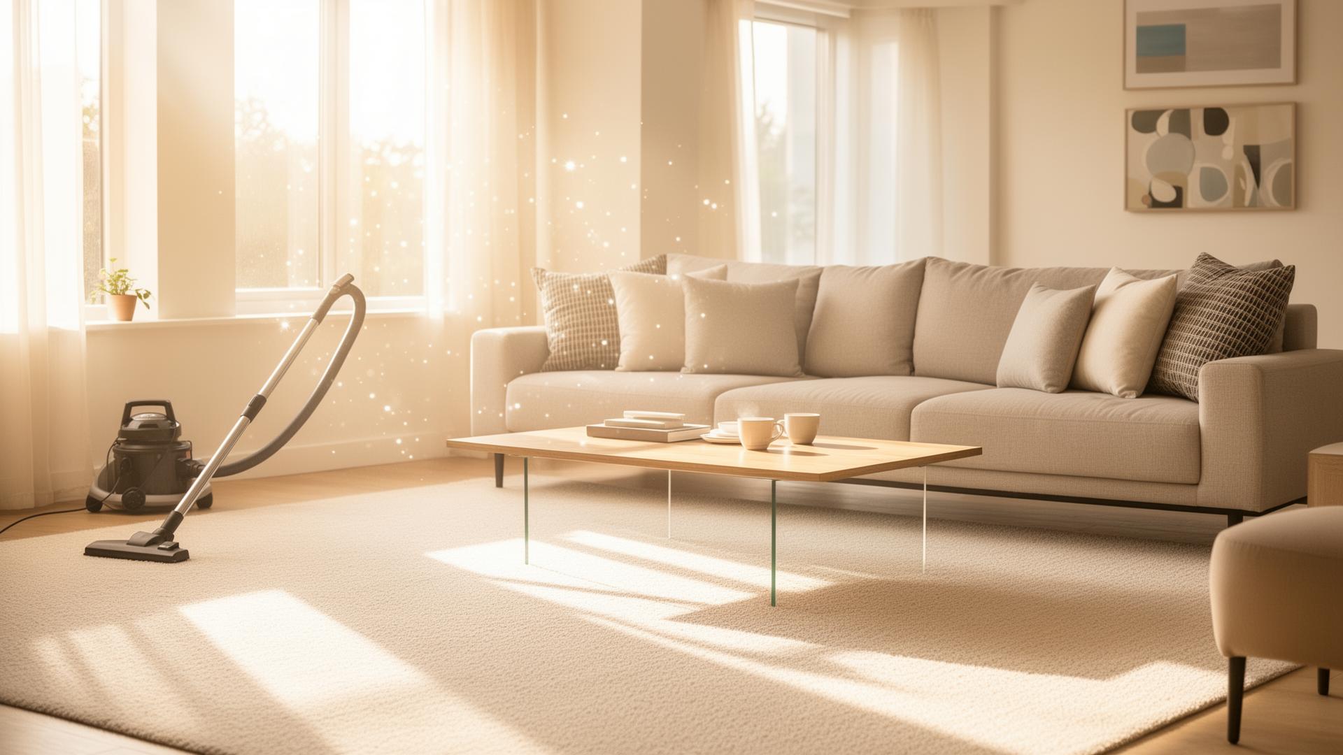 Sparkling clean modern living room — professional house cleaning